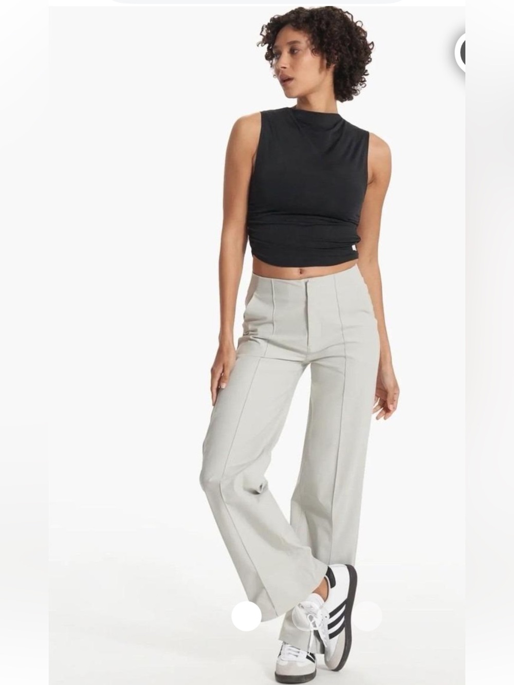 Vuori Meta Light Gray Wide-Leg Pants